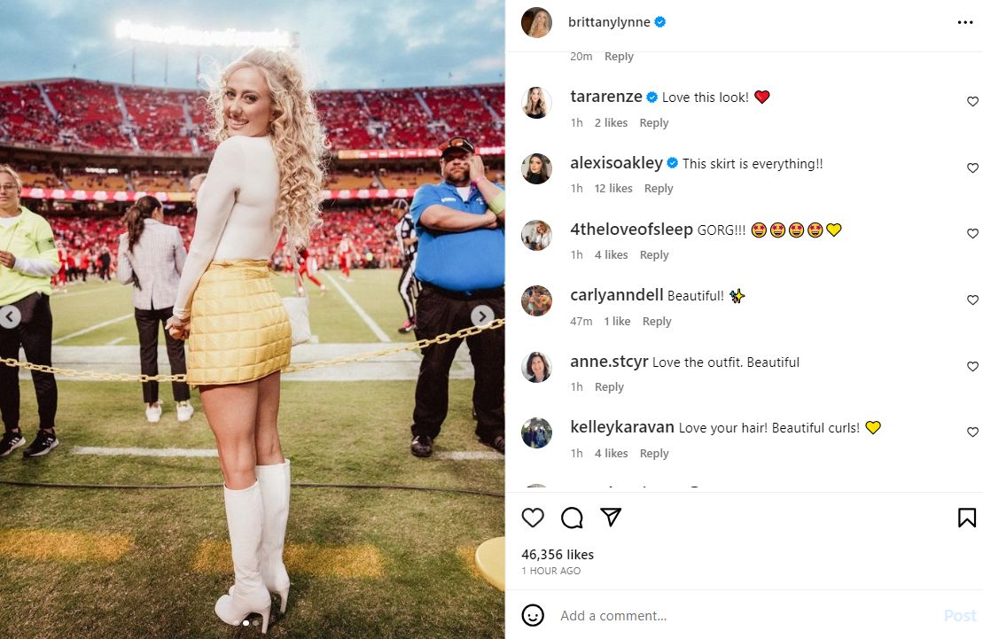 Brittany Mahomes’ Skirt For Chiefs vs Broncos Causes A Stir (Photos) 2