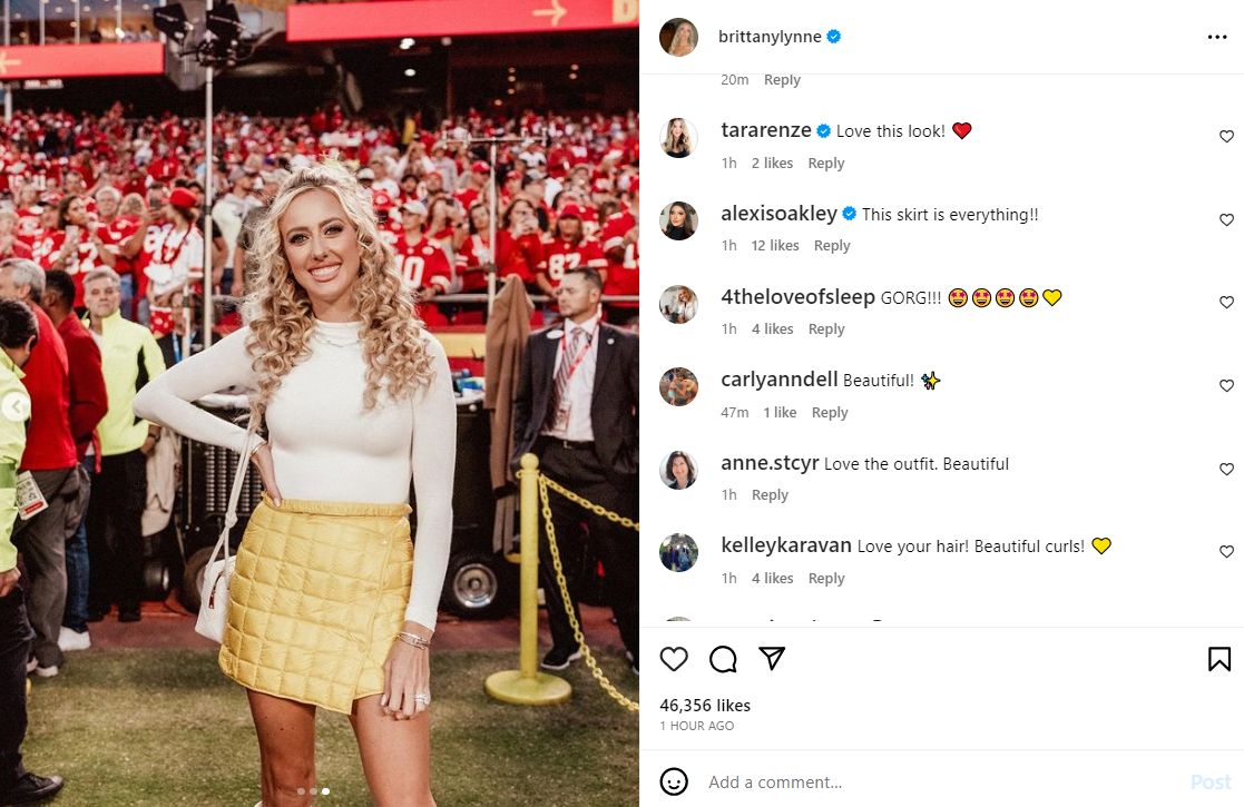 Brittany Mahomes’ Skirt For Chiefs vs Broncos Causes A Stir (Photos) 3