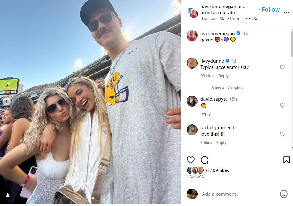 Olivia Dunne And Boyfriend Can’t Keep Hands Off Each Other At LSU Game 2