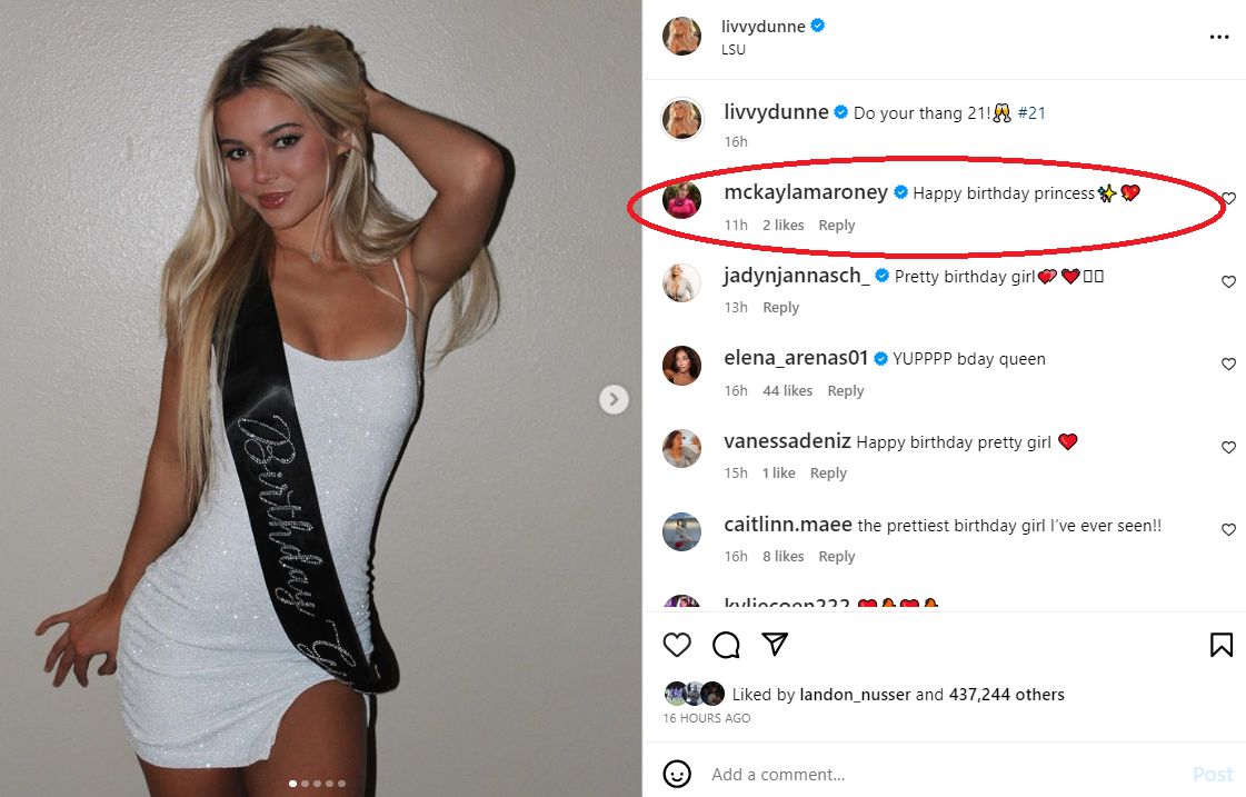 McKayla Maroney Celebrates Olivia Dunne’s Birthday (Photos) 1
