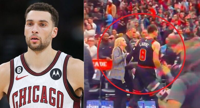 Zach LaVine Responds To Shoving Female Bulls Staffer (Video) 1