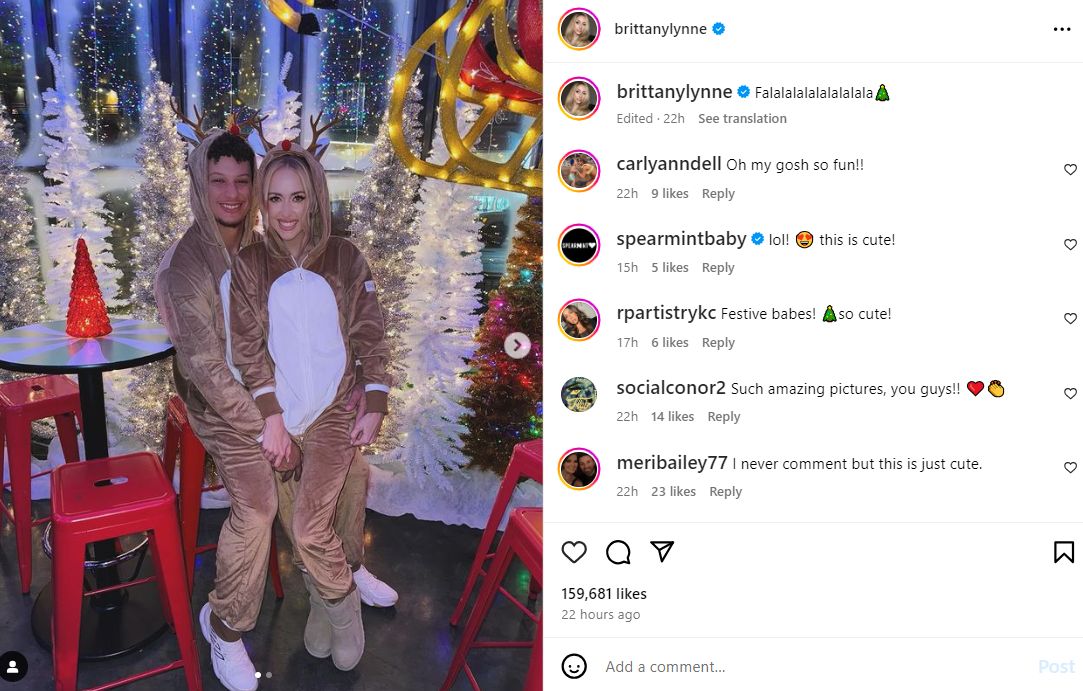 Brittany Mahomes’ Holiday Party Outfit Causes A Stir (Photos) 1