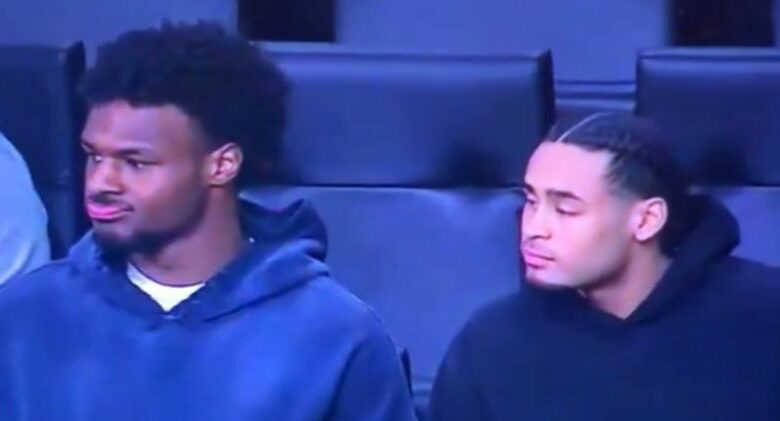 NBA Fans Notice Something About Bronny’s Friend At Lakers Game (Video)