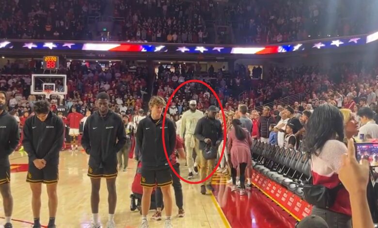 LeBron James’ Behavior During National Anthem Sparks Controversy (Video)