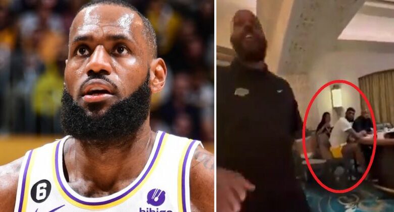 Security Stops NBA Fan From Filming LeBron James, Mystery Woman