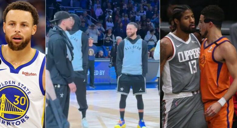 Steph Curry’s Hilarious Reaction To Devin Booker, Paul George Encounter