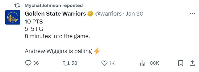 Andrew Wiggins’ Girlfriend’s Sends Message To Warriors Amid Trade Rumors 1