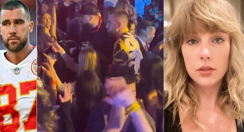 Travis Kelce’s Reaction When Woman Tried To Dance On Him Goes Viral