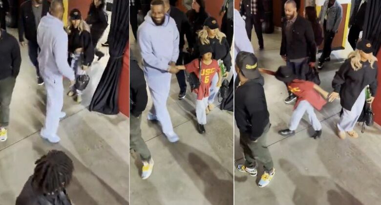 Tense Surveillance Video Of LeBron James, Savannah Goes Viral