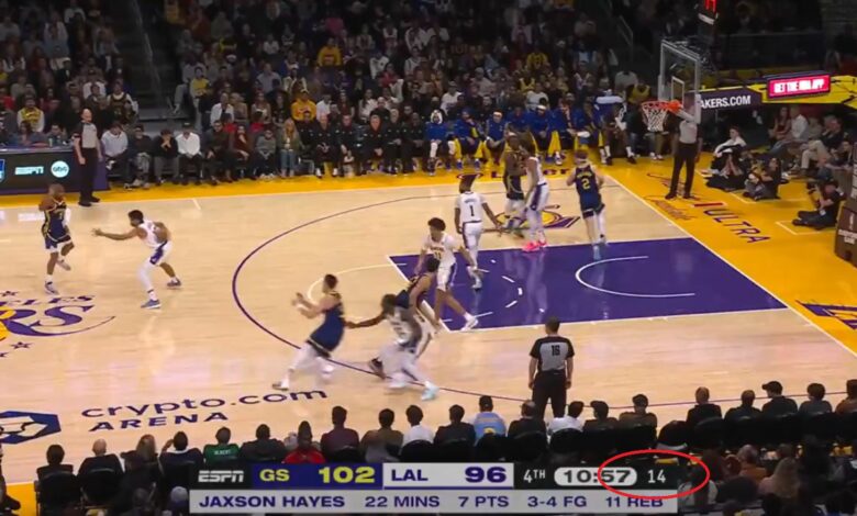 Warriors Get A 40-Second Shot Clock From Refs During Lakers Win