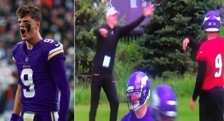 Vikings Practice Video Leaks Showing JJ McCarthy’s Awful Throws