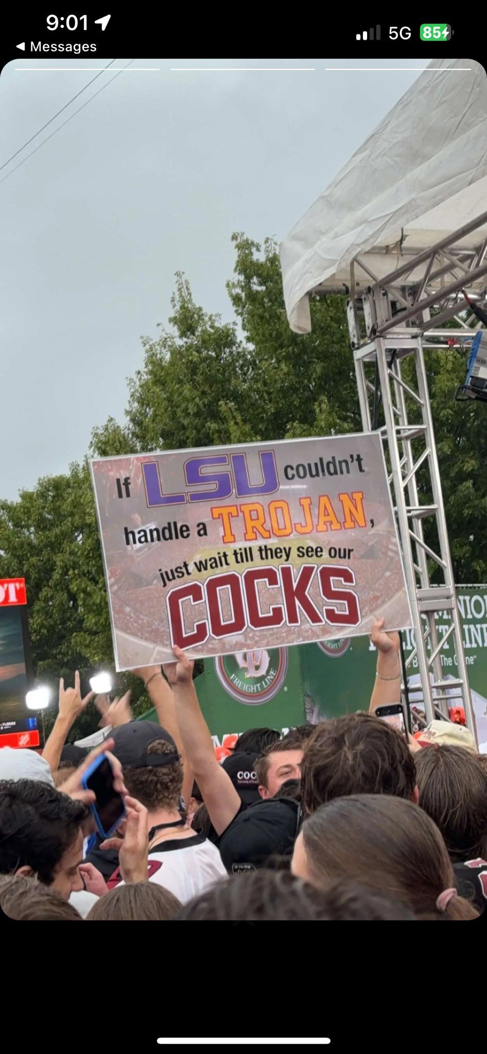 Controversial LSU Sign Goes Viral During College Football Saturday 1