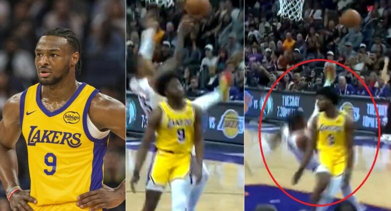 Bronny Called Out For Dirty Play During Lakers vs Suns Preseason Game