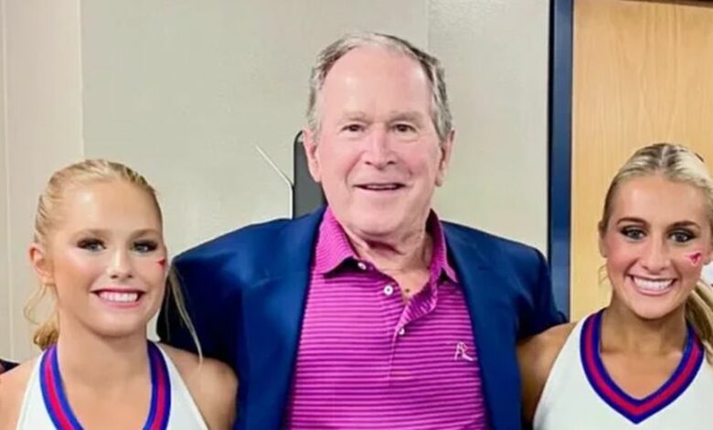 George W. Bush’s Photos With SMU Cheerleaders Go Viral