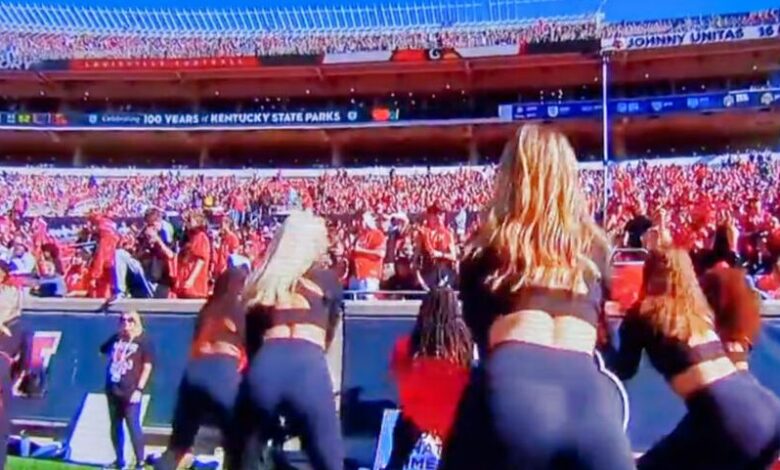 College Football Cameraman Caught Zooming In On Louisville Cheerleaders