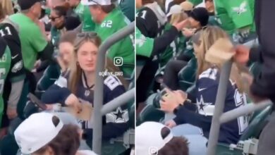 Female Cowboys Fan's Behavior At Eagles Game Goes Viral