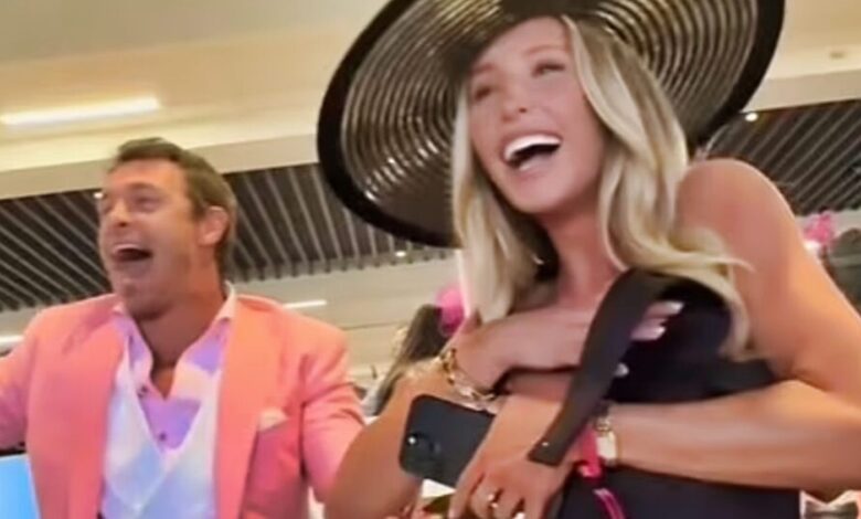 Alix Earle Suffers Wardrobe Malfunction At Kentucky Derby With Texans WR Braxton Berrios