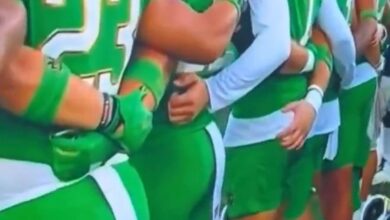 Notre Dame Football Player Secretly Gropes Teammate