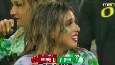 Wet Oregon College Football Fan Goes Viral