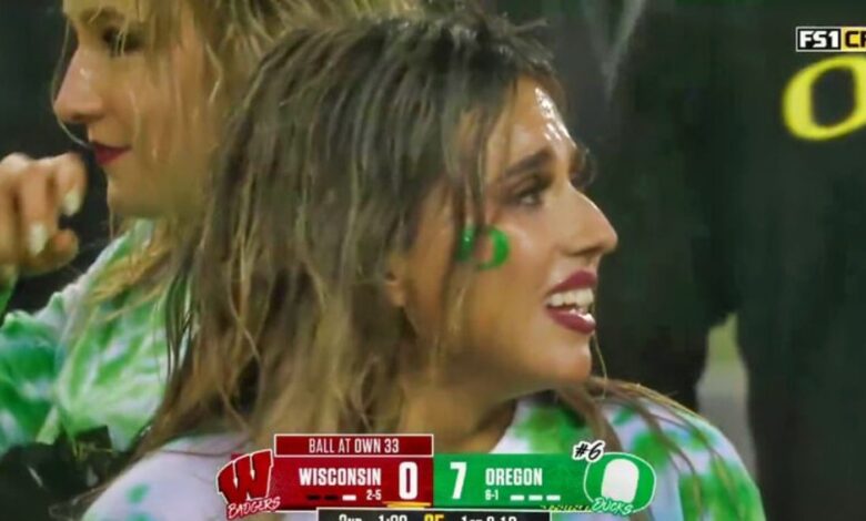 Wet Oregon College Football Fan Goes Viral
