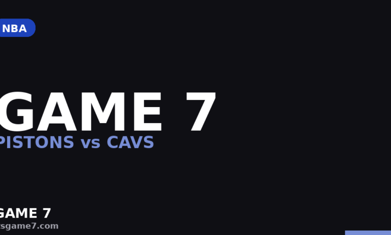 Pistons vs Cavaliers Game 7 Is Tonight. Here Is What Is Actually at Stake.