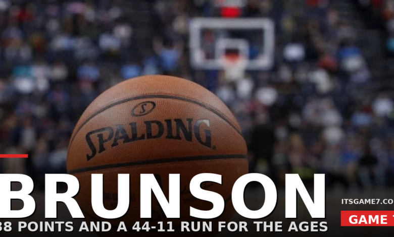 Jalen Brunson Drops 38 Points and Leads Knicks Out of 22-Point Hole in Historic Game 1 Comeback Win