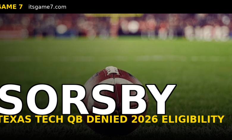 NCAA Denies Brendan Sorsby's Eligibility. Texas Tech Is Going to Court Over a Gambling Case.