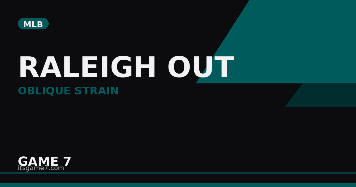 Cal Raleigh Lands on First IL Stint of Career With Oblique Strain ...