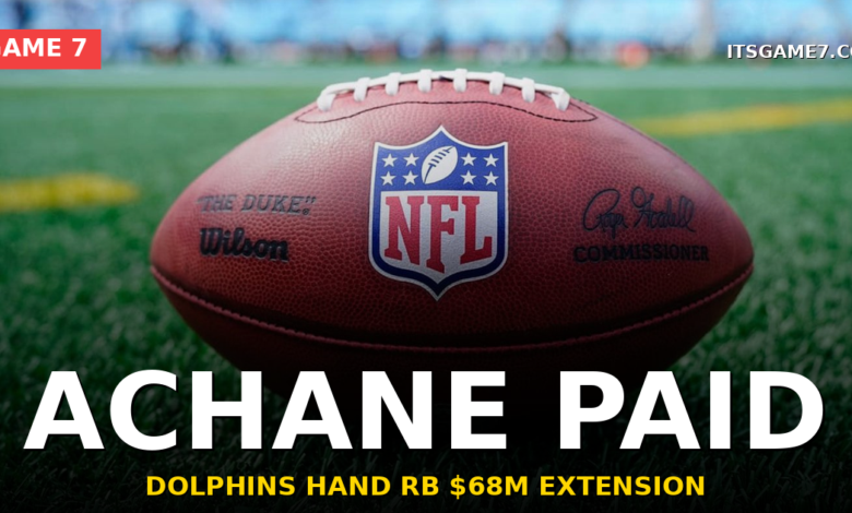Dolphins Extend De'Von Achane on a 4-Year, $68M Deal That Resets the Running Back Market 1
