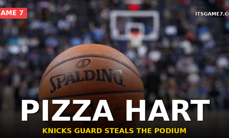 Josh Hart Eats Pizza at the Podium After Knicks Game 2 Win and Drops a Lamppost Analytics Quote 1