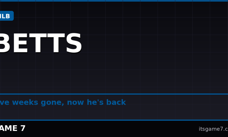 Mookie Betts Is Back for the Dodgers After Five Weeks on the IL, and Not a Moment Too Soon 1