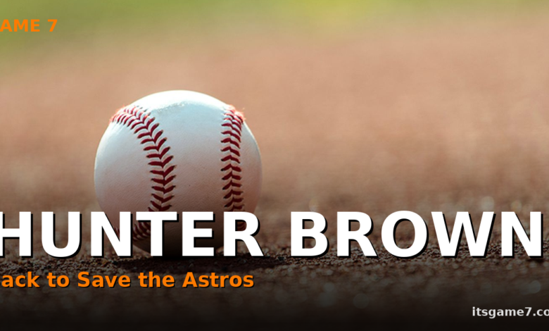 Hunter Brown Is Back for the Astros. That Might Be the Reason They Save Their Season. 1