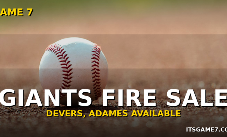 The Giants Are Open for Business. Rafael Devers, Willy Adames, and Matt Chapman Could All Be Moved. 1