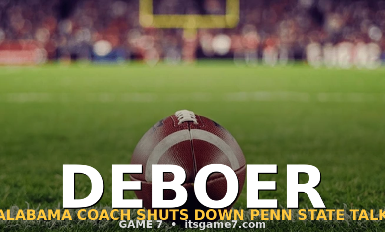 Kalen DeBoer Slams the Door on Penn State Rumors: Alabama Coach Says He Is Staying Put 1