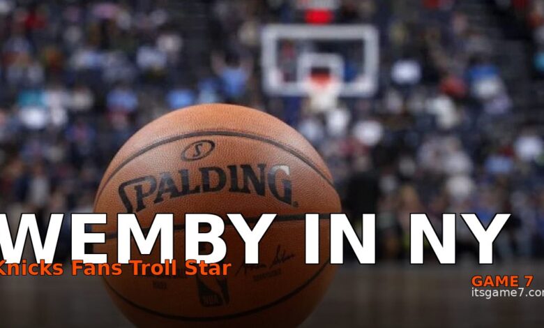 Knicks Fans Chant 'Knicks in Five' at Victor Wembanyama During Fanatics Fest