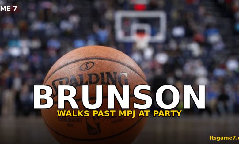 Jalen Brunson Walks Right Past Michael Porter Jr. At Justin Bieber Party