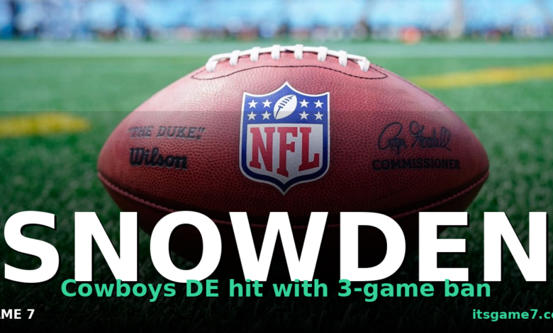Cowboys DE Charles Snowden Suspended Three Games for DUI Before Season Even Starts 1