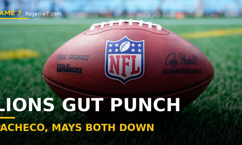Isiah Pacheco Tears His MCL and the Lions Just Lost Their Center Too. Detroit's Season Just Got Complicated.