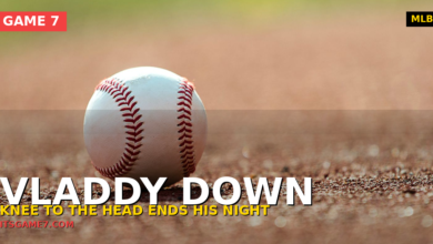 Vladimir Guerrero Jr. Leaves Game After George Lombard Jr.'s Knee to the Head 5