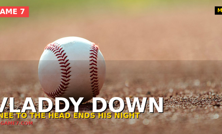 Vladimir Guerrero Jr. Leaves Game After George Lombard Jr.'s Knee to the Head 1