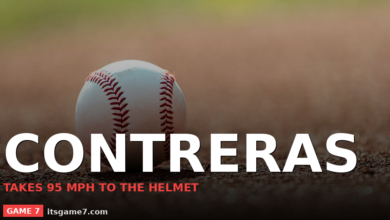 Willson Contreras Took a 95-MPH Fastball to the Helmet the Red Sox Pulled Him Right Away 5