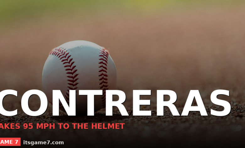 Willson Contreras Took a 95-MPH Fastball to the Helmet the Red Sox Pulled Him Right Away 1