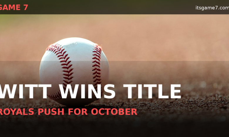 Bobby Witt Jr Wins AL Batting Title Race as Royals Fight for Wild Card 1