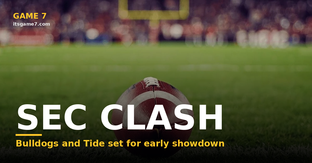 Georgia-Alabama Is Coming, And The SEC Title Race Starts Right Here