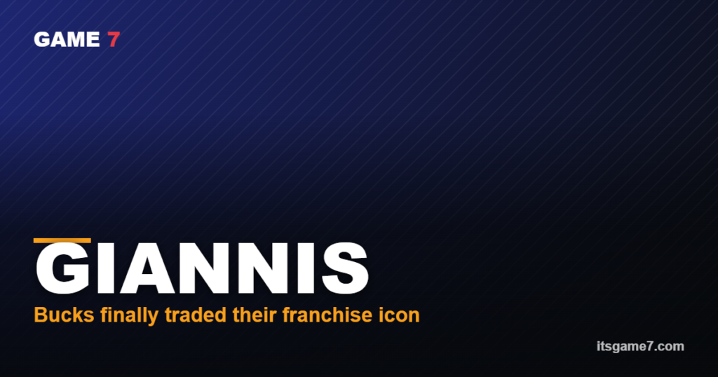 GIANNIS Bucks finally traded their franchise icon