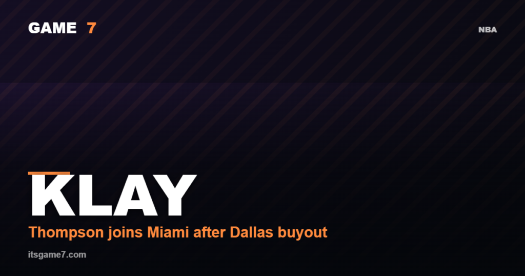 Klay Thompson Signs With the Heat After Mavericks Buyout. Miami Just Got Its Spacing
