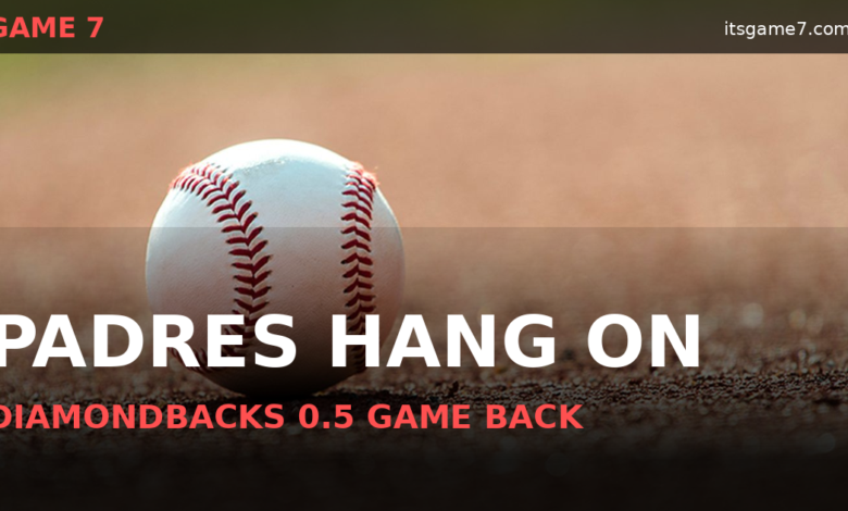 Padres Cling to Final NL Wild Card as Diamondbacks Loom Just Half a Game Back 1
