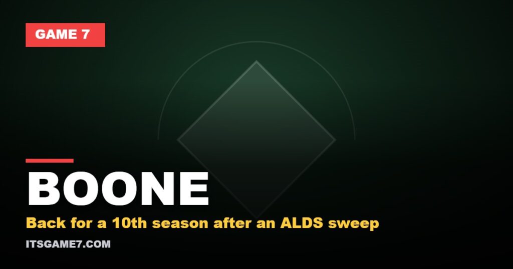BOONE: Back for a 10th season after an ALDS sweep (Game 7)