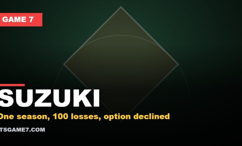 SUZUKI: One season, 100 losses, option declined