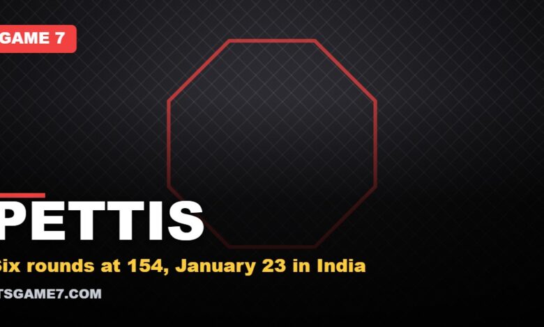 PETTIS. Six rounds at 154, January 23 in India